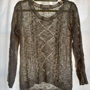 Open knit macrame sweater